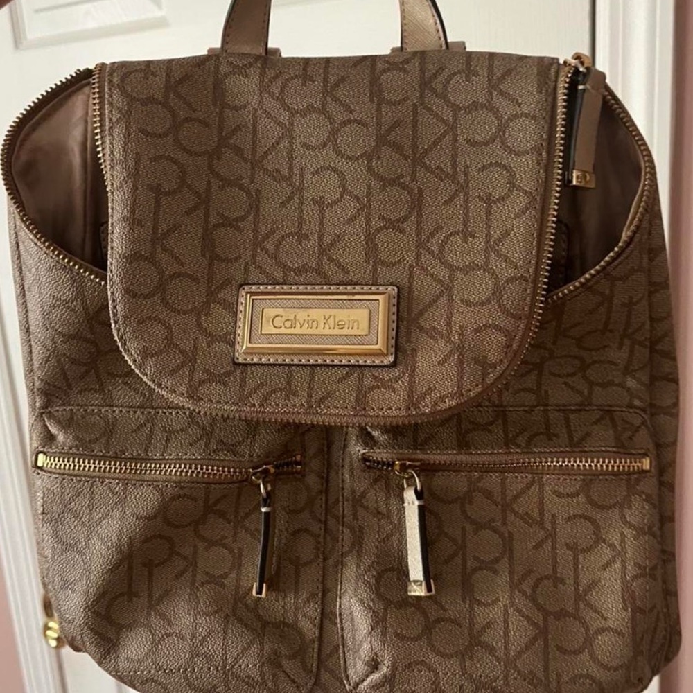 Calvin Klein Tan Backpack!